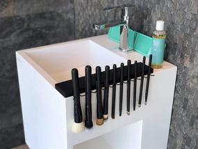 img 1 attached to 🖌️ Maximize Storage Space with the Makeup Brush Drying Rack Space Saver