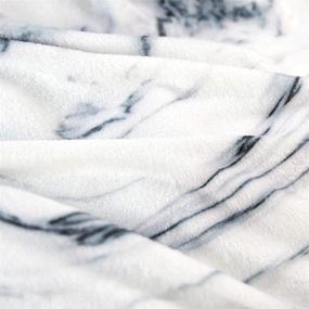 img 1 attached to 🛌 Queen Size Soft Blanket 84x90 inch, MIZZEO Lightweight Flannel Fleece Bed Blanket, Cozy Swirling Marble Print