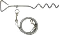 🐶 petmate 8mm by 16-inch stake with 20-feet of 920-pound cable: ultimate pet restraint system логотип