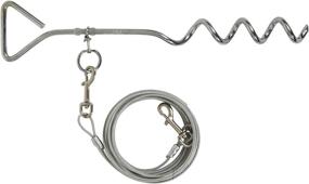 img 1 attached to 🐶 Petmate 8mm by 16-Inch Stake with 20-Feet of 920-Pound Cable: Ultimate Pet Restraint System