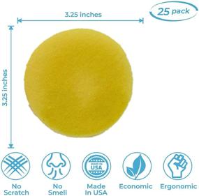 img 2 attached to 🧽 25 Pack Ceramatop Dot Ceramic & Glass Scrubber Sponge – Ergonomic Scrubbing Sponge – Non-Stick, Cooktops, Countertops, Pots, Pans, & Dishes - Deep Cleaning, Scratch Free - Made in USA