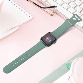 img 2 attached to Спортивный браслет TreasureMax: мягкий силиконовый ремешок для Apple Watch Series 6/5/4/3/2/1 SE - Кактус 38MM/40MM