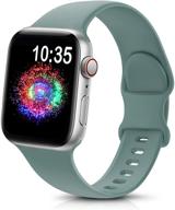 спортивный браслет treasuremax: мягкий силиконовый ремешок для apple watch series 6/5/4/3/2/1 se - кактус 38mm/40mm логотип