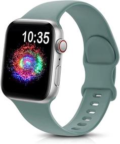 img 4 attached to Спортивный браслет TreasureMax: мягкий силиконовый ремешок для Apple Watch Series 6/5/4/3/2/1 SE - Кактус 38MM/40MM