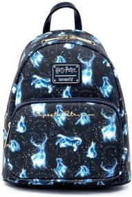 img 4 attached to Loungefly Harry Potter Expecto Patronus Women's Shoulder Bag Purse - All Over Print, Double Strap Design