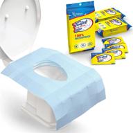 🚽 toilet seat covers disposable 100% waterproof (30 pack) - xl size for adults and kids - ideal for travel, potty training, public restrooms, airplane, camping logo