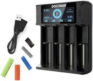 🔋 dottmon 4 bay universal charger for aa/aaa/c/d ni-mh/ni-cd batteries & 18650/14500/26650/16340/17500/32650 li-ion batteries, lcd display/compatible with both battery types logo