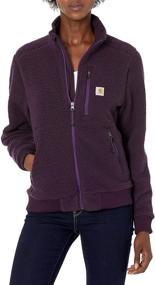 img 2 attached to Carhartt Womens Fleece Jacket Black Women's Clothing