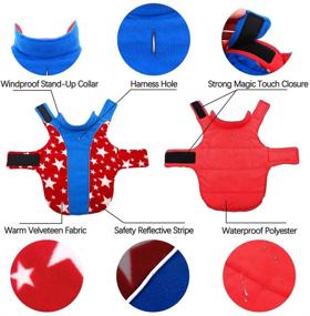 img 2 attached to 🐶 IDOMIK Reversible Dog Winter Coat for Small, Medium, & Large Breeds - Cold Weather Vest/Clothes with Harness Hole - Warm Fleece Pet Jacket for Dogs & Cats - Cozy Apparel with Stand-Up Collar