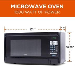 img 3 attached to 🍽️ Commercial Chef CHCM11100B Countertop 1.1 Cubic Feet Microwave Oven - 1000 Watt, Black Front & Cabinet