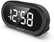 ⏰ uscce small led alarm clock with snooze, easy to set, full brightness dimmer, adjustable volume, 5 alarm sounds, usb charger, 12/24hr, compact clock for bedrooms, bedside, desk logo