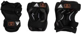 img 3 attached to 🛴 Junior Rollerblade Skategear 3 Pack - Knee Pads, Elbow Pads, and Wrist Guards for Multi Sport Protection, Youth in Black