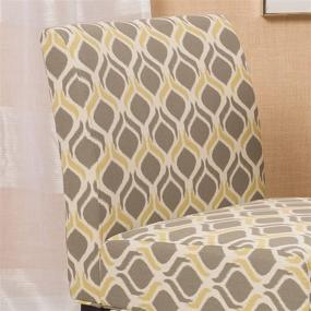 img 1 attached to 🪑 Stylish and Comfortable Christopher Knight Kassi Fabric Dining Chair in Yellow/Gray - Perfect Addition to Any Home Decor!