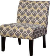 🪑 stylish and comfortable christopher knight kassi fabric dining chair in yellow/gray - perfect addition to any home decor! логотип