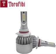 enhance your visibility with torofibi 9005 led headlight bulbs hb3 ice blue 🔆 - 7600lumen cob headlight conversion kit for high/low beam and daytime running lights (newest model) logo