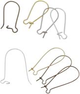 🔒 jgfinds mixed color ear wire hooks 200 pack: silver, bronze, gold tone earring findings (1 x 3/8") – premium quality & variety logo