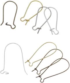 img 4 attached to 🔒 JGFinds Mixed Color Ear Wire Hooks 200 Pack: Silver, Bronze, Gold Tone Earring Findings (1 x 3/8") – Premium Quality & Variety