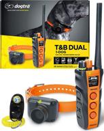 🐶 dogtra t&b dual dial dog remote training and beeper collar - long range, waterproof, rechargeable - ideal for upland hunting, locate & train - includes petstek trainer clicker logo