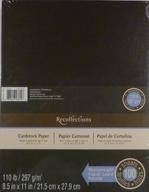 📄 recollections black heavyweight cardstock paper, 8.5 x 11 - pack of 100 sheets logo