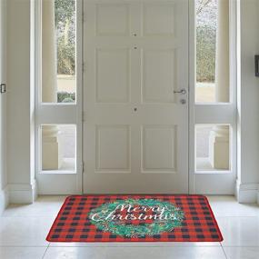 img 3 attached to 🦌 Buffalo Plaid Christmas Rug – Outdoor/Indoor Entrance Doormat, 28x19.8 Inch – Welcome Mat for Front Door