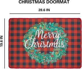 img 2 attached to 🦌 Buffalo Plaid Christmas Rug – Outdoor/Indoor Entrance Doormat, 28x19.8 Inch – Welcome Mat for Front Door