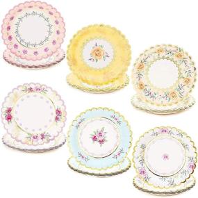 img 4 attached to 👶 Baby Shower Floral Paper Plates - 7 Inch, 48 Pack