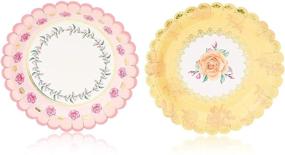 img 1 attached to 👶 Baby Shower Floral Paper Plates - 7 Inch, 48 Pack