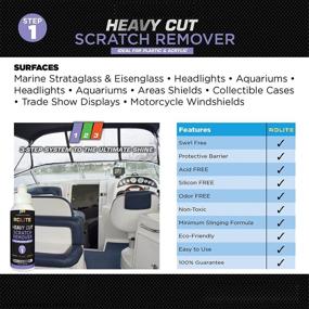 img 1 attached to 🔧 Rolite RHCSR4z Heavy Cut Scratch Remover: Ultimate Solution for Plastic & Acrylic Surfaces, Marine Strataglass, Eisenglass, Headlights, & Aquariums