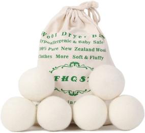 img 4 attached to 🧺 Organic XL 6-Pack of FHQSX Wool Dryer Balls - Reusable Natural Fabric Softener, Reducing Wrinkles as Dryer Sheets Alternative