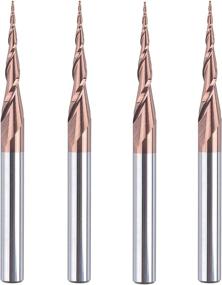 img 4 attached to 🔧 High-precision CNC Router Bit Set: 4 Tapered Ball Nose End Mills 1/4"-3" with 0.25mm Tip – Ideal for 2D & 3D Engraving, Carving, and Woodworking Projects by SpeTool