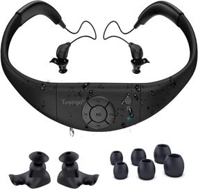 img 4 attached to 🏊 Black Tayogo IPX8 Waterproof Mp3 Player for Swimming - 8GB Underwater Swim Headphones for Sports with 4 Pairs of Earplugs