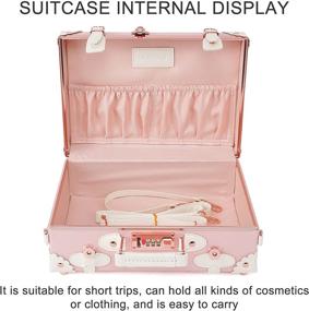 img 1 attached to 👑 Exquisite Leather Vintage Cosmetic Suitcase: A Princess's Delight for Traveling in Style!