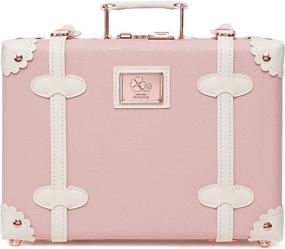 img 2 attached to 👑 Exquisite Leather Vintage Cosmetic Suitcase: A Princess's Delight for Traveling in Style!