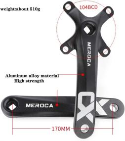 img 3 attached to ZTZ Mountain Bike 170mm Crankset | 104 BCD | 32/34/36/38T Chainring | Aluminum Alloy MTB Crank | Narrow Wide CNC Round Chainring Bolts | Compatible with Mountain Bike, Road Bike Cranks