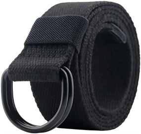 img 4 attached to Canvas Military Solid Double Buckle Men's Accessories