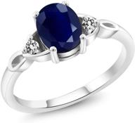 💎 sapphire diamond women's sterling silver stone jewelry for enhanced seo logo