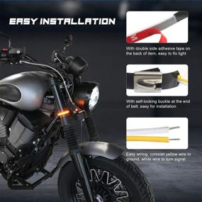 img 2 attached to 🏍️ Adjustable LED Fork Turn Signal Light Strip for Motorbikes with 45mm-70mm Forks - NTHREEAUTO