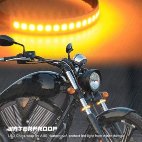 img 1 attached to 🏍️ Adjustable LED Fork Turn Signal Light Strip for Motorbikes with 45mm-70mm Forks - NTHREEAUTO
