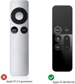 img 3 attached to Силиконовый защитный чехол совместимый для Apple TV 4K 5-го, 4-го поколения пульта дистанционного управления - светло-зеленый+светло-синий | Чехол держателя для пульта дистанционного управления, совместимого с Siri для Apple TV с амортизационным бампером и задней крышкой для пульта дистанционного управления.