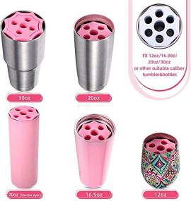 img 1 attached to Cup Turner Foams - Replacement Spinner Foam Inserts for Tumblers - 2 Styles, 4 Pieces - Fits Various Tumbler Sizes & Bottles - Pink