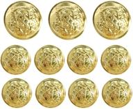 🔒 grekywin exotic customs style vintage metal button set: gold brass high-grade buttons for jeans, coat, blazer, suits, jacket, and more logo