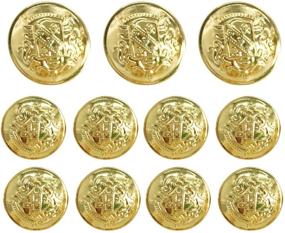 img 4 attached to 🔒 Grekywin Exotic Customs Style Vintage Metal Button Set: Gold Brass High-Grade Buttons for Jeans, Coat, Blazer, Suits, Jacket, and More