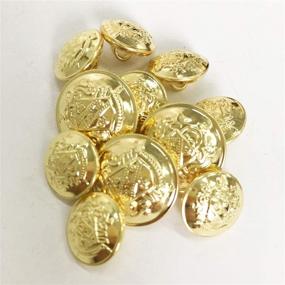 img 3 attached to 🔒 Grekywin Exotic Customs Style Vintage Metal Button Set: Gold Brass High-Grade Buttons for Jeans, Coat, Blazer, Suits, Jacket, and More