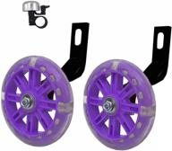 ytkd 12 inch bicycle training wheels - flash mute wheel [1 pair] - compatible with bikes logo