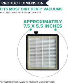 img 1 attached to 🔍 Crucial Vacuum Replacement Filter for Dirt Devil F45 - Fits Pets Canister and EZ Lite Canister Models - Bulk 2 Pack