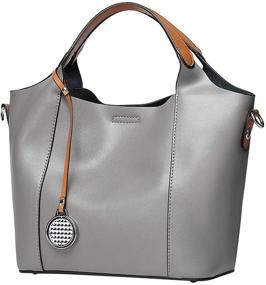 img 2 attached to Leather Handbags Shoulder Satchel Designer