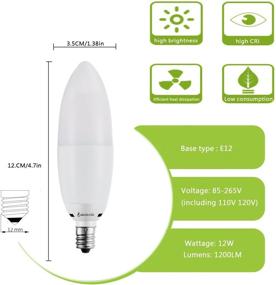 img 3 attached to 💡 Bogao Candelabra 1200 Lumens Torpedo Equivalent