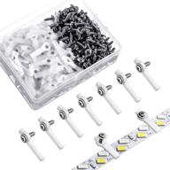 300 pieces led light strip mounting clips & screws set for 🔧 10mm wide 3528/5050 led strip lights - one side fixing bracket clips (white) логотип