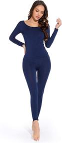 img 4 attached to Mcilia Womens Ultrathin Thermal Underwear Sports & Fitness