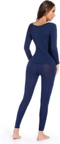 img 3 attached to Mcilia Womens Ultrathin Thermal Underwear Sports & Fitness